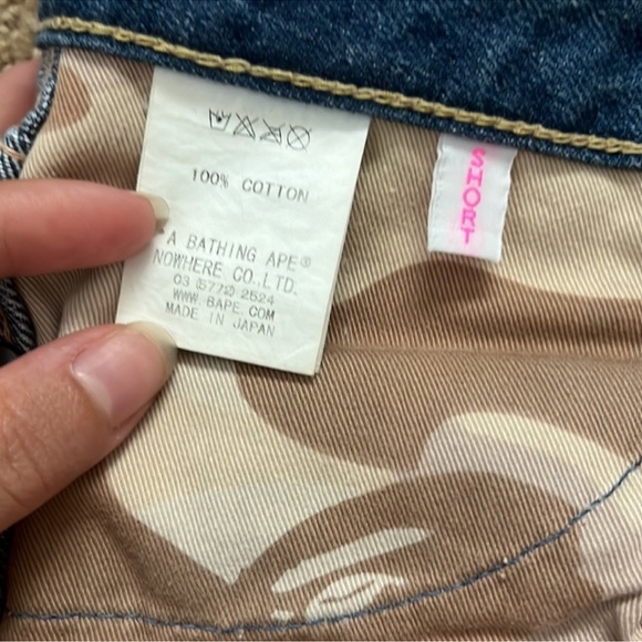 Women’s Retro Bathing Ape Jean shorts - Picture 5 of 6